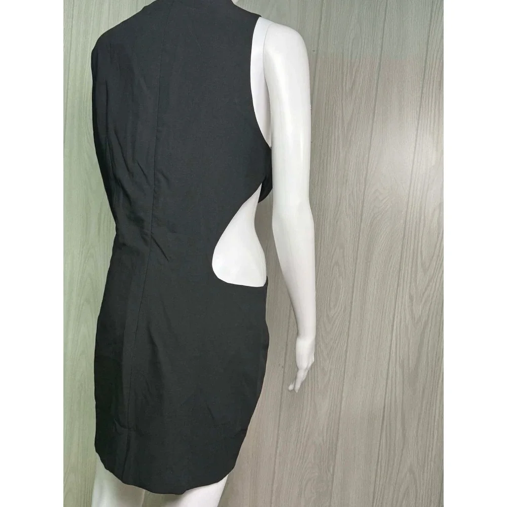 PrettyLittleThing Black One Sleeve Cut Out Blazer Dress Size‎ 10